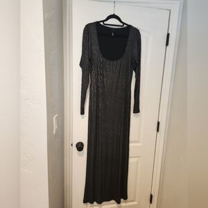 SKIMS Lonsleeve Black Stretch Dress